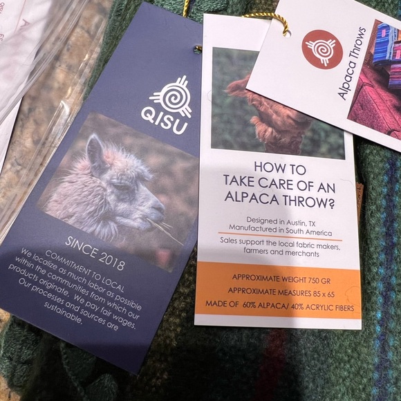 QISU ALPACA WOOL THROW BLANKET - Picture 7 of 7